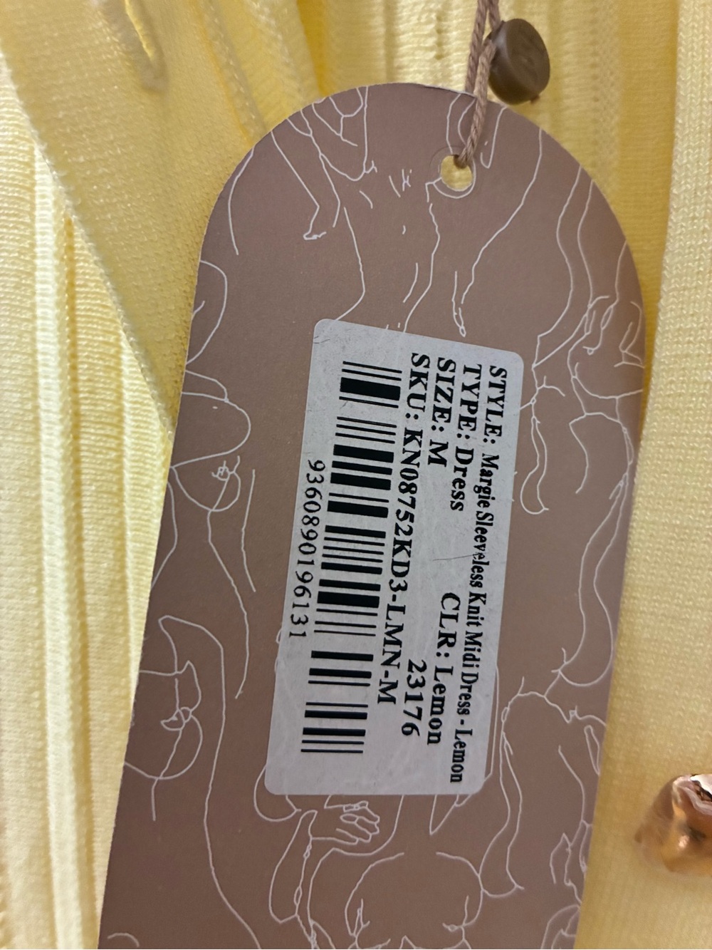 Meshki Margie Sleeveless Knit Midi Dress in Lemon - Picture 8 of 8